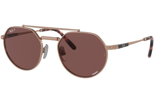 Sunčane naočale Ray-Ban Jack II Titanium Chromance Collection RB8265 3140AF Polarized Okrugao Zlatni