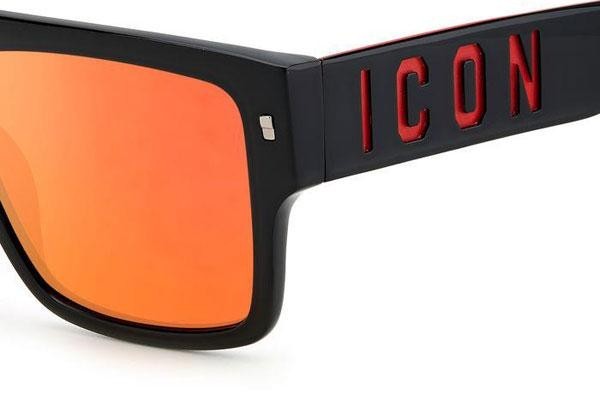 Sunčane naočale Dsquared2 ICON0003/S OIT/UZ Flat Top Crni