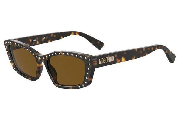 Sunčane naočale Moschino MOS091/S 086/70 Cat Eye Havana