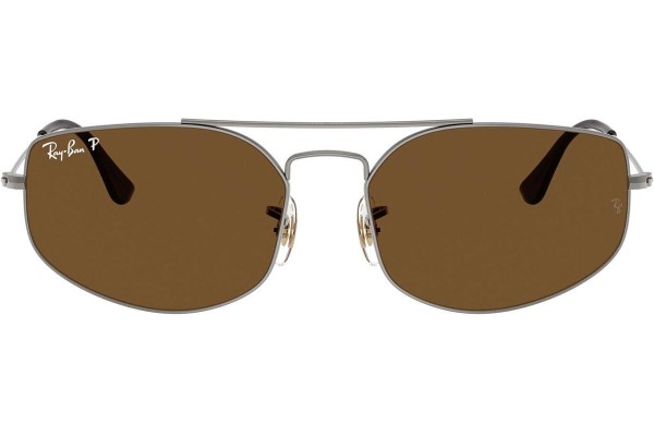 Sunčane naočale Ray-Ban RB3845 004/57 Polarized Pravokutan Sivi