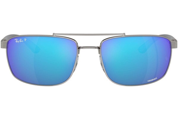 Sunčane naočale Ray-Ban RB3737CH 004/A1 Polarized Pravokutan Sivi