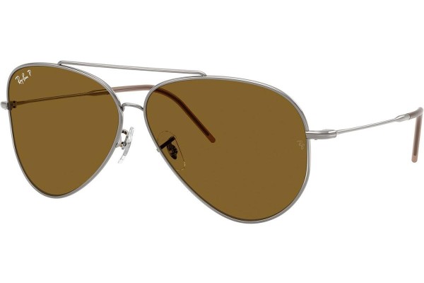 Sunčane naočale Ray-Ban Aviator Reverse RBR0101S 004/83 Polarized Pilotski Srebrni