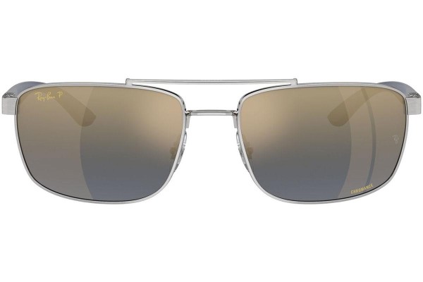 Sunčane naočale Ray-Ban RB3737CH 003/J0 Polarized Pravokutan Srebrni