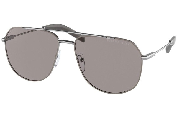 Sunčane naočale Prada PR59WS 08S06M Polarized Pilotski Srebrni