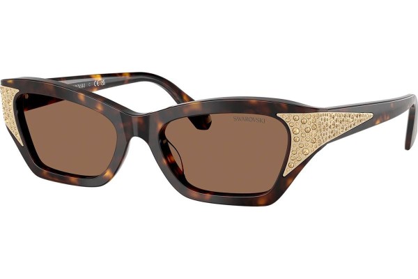 Sunčane naočale Swarovski SK6029 100273 Cat Eye Havana