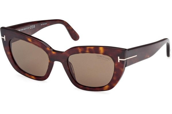 Sunčane naočale Tom Ford Athena FT1190 52H Polarized Cat Eye Havana