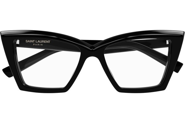 Naočale Saint Laurent SL657OPT 001 Cat Eye Crni