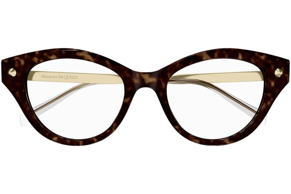 Naočale Alexander McQueen AM0485O 002 Cat Eye Havana