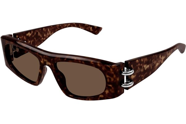 Sunčane naočale Alexander McQueen AM0471S 002 Pravokutan Havana