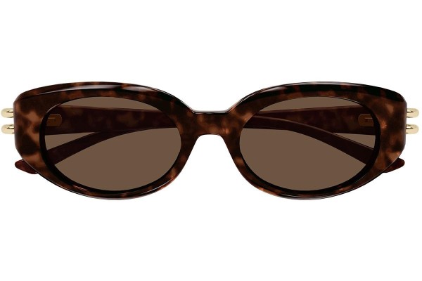 Sunčane naočale Alexander McQueen AM0469S 002 Ovalni Havana