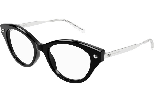 Naočale Alexander McQueen AM0485O 001 Cat Eye Crni