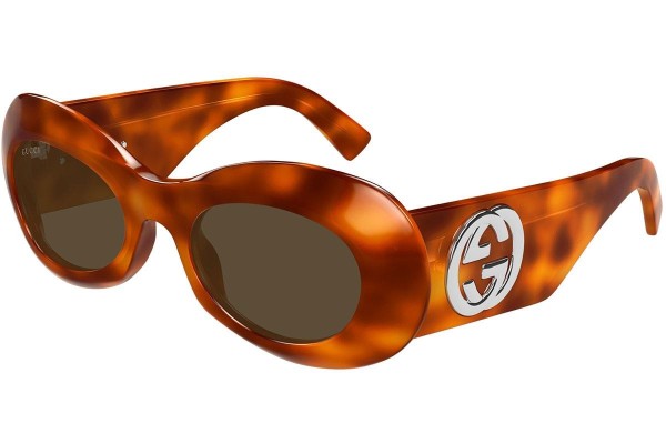 Sunčane naočale Gucci GG1696S 002 Ovalni Havana