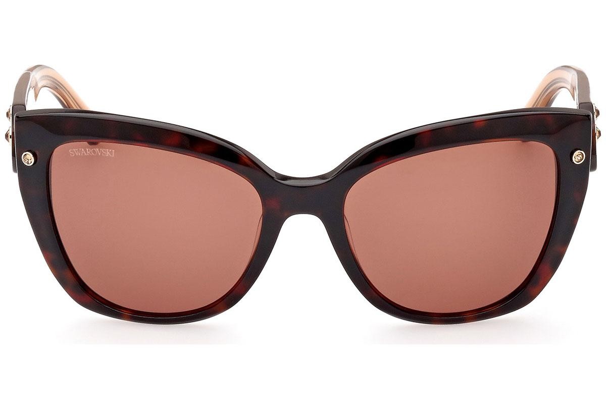 Swarovski SK0391 Sunglasses - 52E Dark Havana / Brown