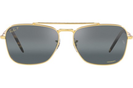 Sunčane naočale Ray-Ban New Caravan Chromance Collection RB3636 9196G6 Polarized Kvadratni Zlatni