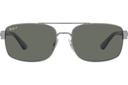 Sunčane naočale Ray-Ban RB3687 004/58 Polarized Pravokutan Srebrni