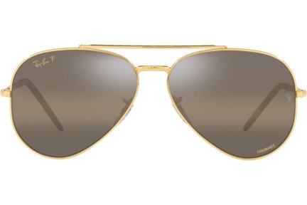 Sunčane naočale Ray-Ban New Aviator Chromance Collection RB3625 9196G5 Polarized Pilotski Zlatni