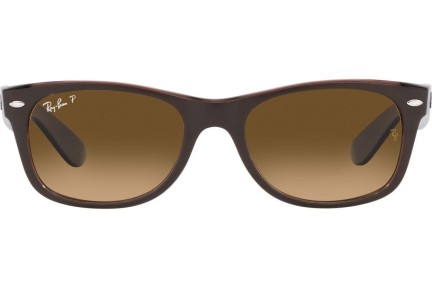 Sunčane naočale Ray-Ban New Wayfarer RB2132 6608M2 Polarized Kvadratni Smeđi