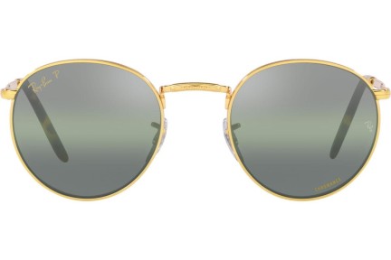 Sunčane naočale Ray-Ban New Round Chromance Collection RB3637 9196G4 Polarized Okrugao Zlatni