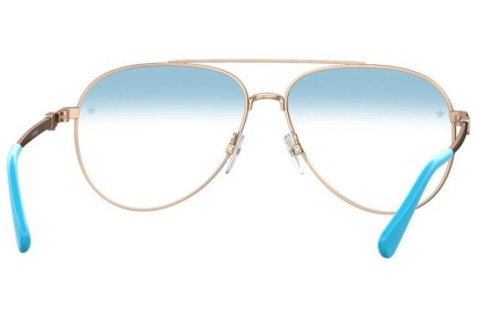 Naočale Chiara Ferragni CF1009/BB HOT/K6 blue-light [non-prescription] Pilotski Zlatni