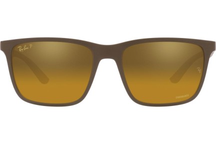 Sunčane naočale Ray-Ban Chromance Collection RB4385 6124A3 Polarized Kvadratni Smeđi