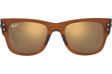 Sunčane naočale Ray-Ban Mega Wayfarer RB0840S 663693 Kvadratni Smeđi