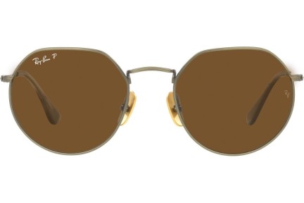 Sunčane naočale Ray-Ban Titanium Collection RB8165 920757 Polarized Okrugao Zlatni