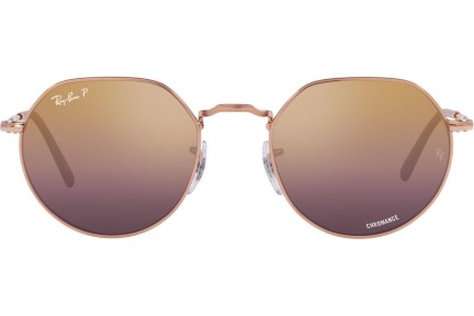 Sunčane naočale Ray-Ban Jack Chromance Collection RB3565 9202G9 Polarized Okrugao Zlatni