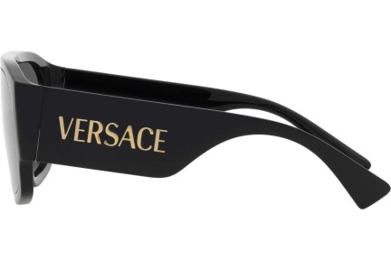 Sunčane naočale Versace Logo Aviator VE4439 GB1/87 Spojene | Shield Crni