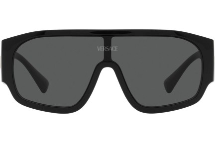 Sunčane naočale Versace Logo Aviator VE4439 GB1/87 Spojene | Shield Crni