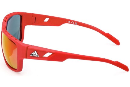 Sunčane naočale Adidas Sport SP0069 66L Pravokutan Crveni