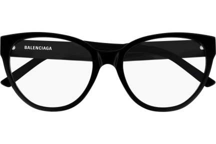 Naočale Balenciaga BB0064O 001 Cat Eye Crni