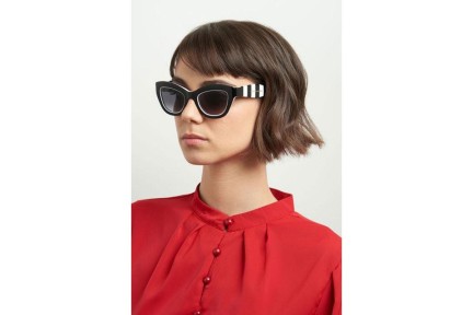 Sunčane naočale Carolina Herrera HER0086/S 80S/9O Cat Eye Crni