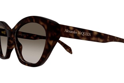 Sunčane naočale Alexander McQueen AM0355S 002 Cat Eye Havana