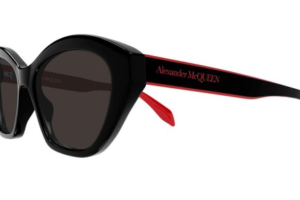 Sunčane naočale Alexander McQueen AM0355S 003 Cat Eye Crni