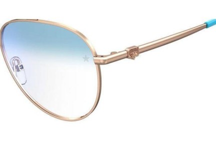 Naočale Chiara Ferragni CF1009/BB HOT/K6 blue-light [non-prescription] Pilotski Zlatni