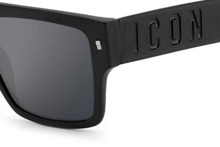 Sunčane naočale Dsquared2 ICON0003/S 003/T4 Flat Top Crni