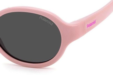 Sunčane naočale Polaroid Junior PLDK004/S 35J/M9 Polarized Ovalni Ružičasti