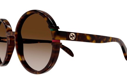 Sunčane naočale Gucci GG1067S 002 Okrugao Havana