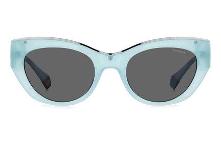 Sunčane naočale Polaroid PLD6199/S/X MVU/M9 Polarized Cat Eye Plavi