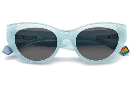 Sunčane naočale Polaroid PLD6199/S/X MVU/M9 Polarized Cat Eye Plavi