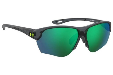 Sunčane naočale Under Armour UACOMPETE/F 63M/V8 Pravokutan Sivi