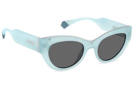 Sunčane naočale Polaroid PLD6199/S/X MVU/M9 Polarized Cat Eye Plavi