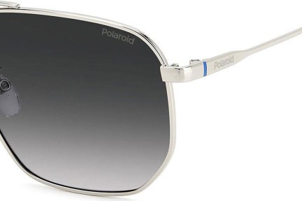 Sunčane naočale Polaroid PLD4141/G/S/X 010/WJ Polarized Kvadratni Srebrni