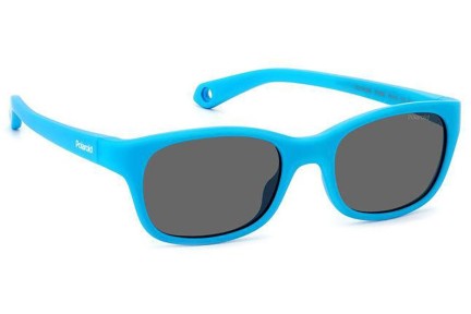 Sunčane naočale Polaroid Junior PLDK006/S MVU/M9 Polarized Pravokutan Plavi