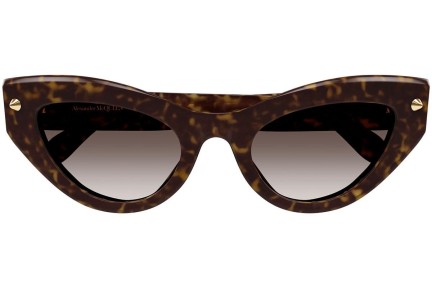 Sunčane naočale Alexander McQueen AM0407S 002 Cat Eye Havana