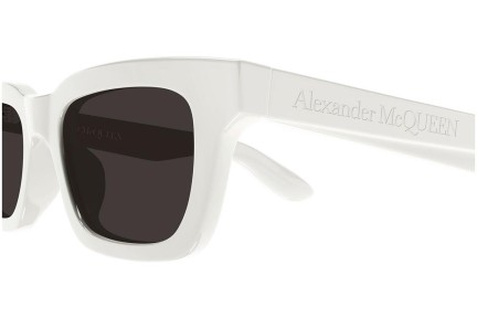 Sunčane naočale Alexander McQueen AM0392S 005 Pravokutan Bijeli