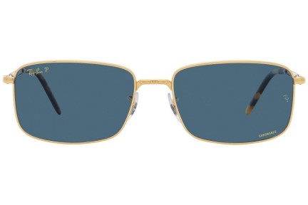 Sunčane naočale Ray-Ban RB3717 9196S2 Polarized Pravokutan Zlatni