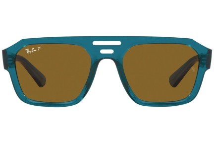 Sunčane naočale Ray-Ban Corrigan RB4397 668383 Polarized Flat Top Plavi