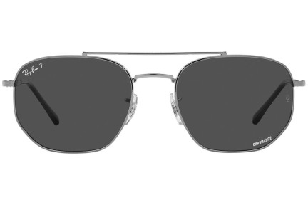 Sunčane naočale Ray-Ban RB3707 004/K8 Polarized Pilotski Srebrni