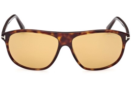 Sunčane naočale Tom Ford FT1027 52E Pilotski Havana